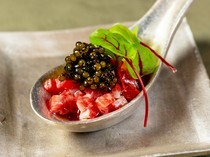 Niku Kappo ASATSUYU_Horse Meat Tartar - Be enchanted by the luxurious taste of horse meat & seafood.