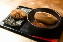 Sushi Akagi_Monkfish Liver and Narazuke Pickles - Smooth texture and depth of taste, where chefs' skills stand out.