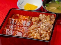 Otaru Ankake Yakisoba Kakuryu_Grilled Eel & Wagyu Rice Bowl - You can enjoy these luxury eels and Wagyu beef at the same time.