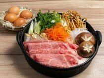 Niku no Asatsu_Premium Domestic Wagyu Sukiyaki Course (with All-You-Can-Drink) - Indulge in carefully selected Omi Beef and exquisite meat dishes.