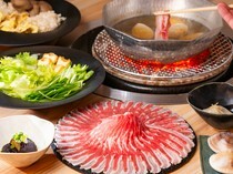 Akasaka Sumibi Shabu-shabu Takane No Buta_Sumibi Shabu-Shabu of Meishanton Pork - you can enjoy the "Taste of Takane" to the fullest.