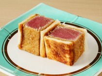 Oku Sushi and Kushiage _Rare Tuna Cutlet Sandwich - Delightful deliciousness! Enjoy the new tastes of fatty tuna.