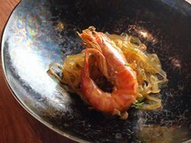 Chuka-shibosai Hasunohana_Japanese Tiger Prawn - Cooked dynamically while still alive