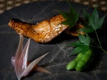 Usagi to Kame_Tokishirazu (Salmon) Teriyaki - An example of today's course meal