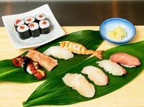 Sushi Mahoroba_Jo Nigiri Sushi Course (Deluxe) - High-grade ingredients are included. Enjoy Seasonal high quality ingredients.