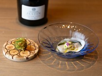 DepTH brianza_Botara (dried codfish), Oyster - Start with clocchetta with fresh green laver to whet your appetite, and oysters with a fresh aroma of dill oil.