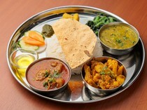 Nepali & Indian Restaurant BASURI Teradacho_Dal Bhat Tarkari Set (vegetables) - Enjoy a traditional Nepalese set meal in one dish.