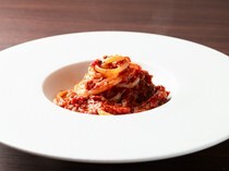 Kobe beef and wine RUSH_Kobe Beef Bolognese - The depth of the demi-glace blends with the acidity and sweetness of the tomatoes.