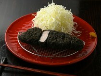 Satsumaya Tonton Harajuku_Kuroton - Masterpiece pork cutlet made with Kagoshima black pork and black bread crumbs.