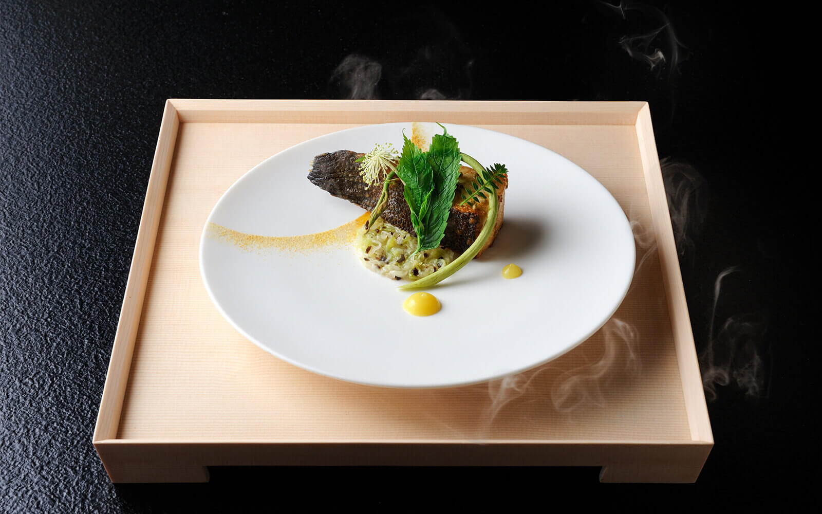 The Main Fish Dish Shark-Skin Flounder.