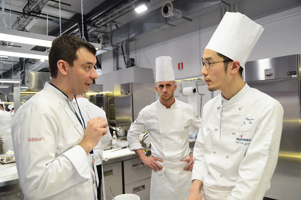 At the S.Pellegrino Young Chef 2018, a world competition for young chefs, Chef Luca was the mentor for La Cime’s Fujio Yasuhiro.